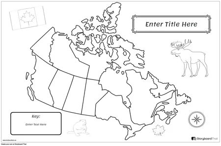 Kaartposter 40 BW Landschap Canada