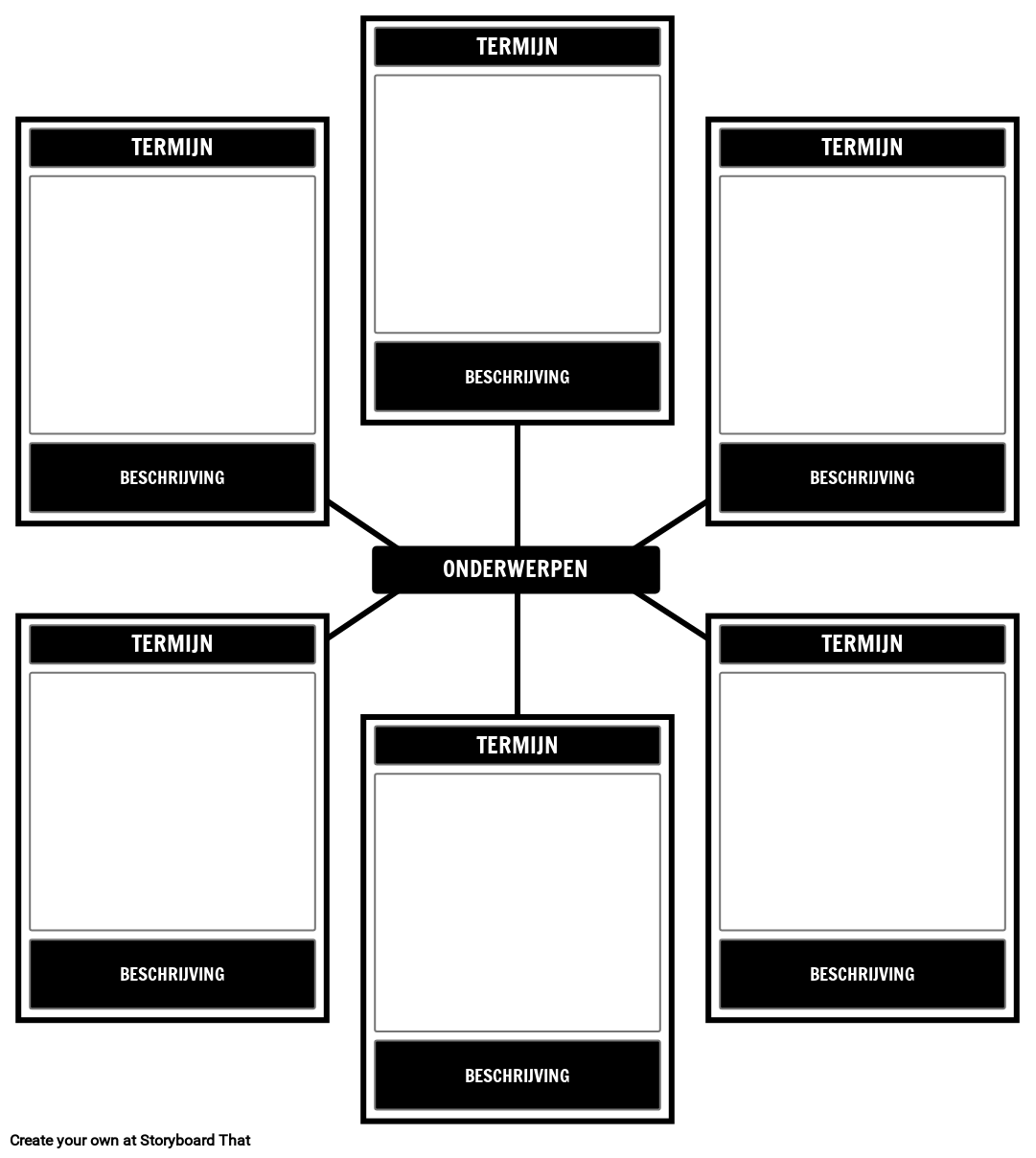 Lege Spider-kaart - 6 Voorwaarden