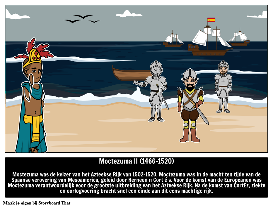 Moctezuma II of Montezuma II - Heerser van het Azteekse Rijk 