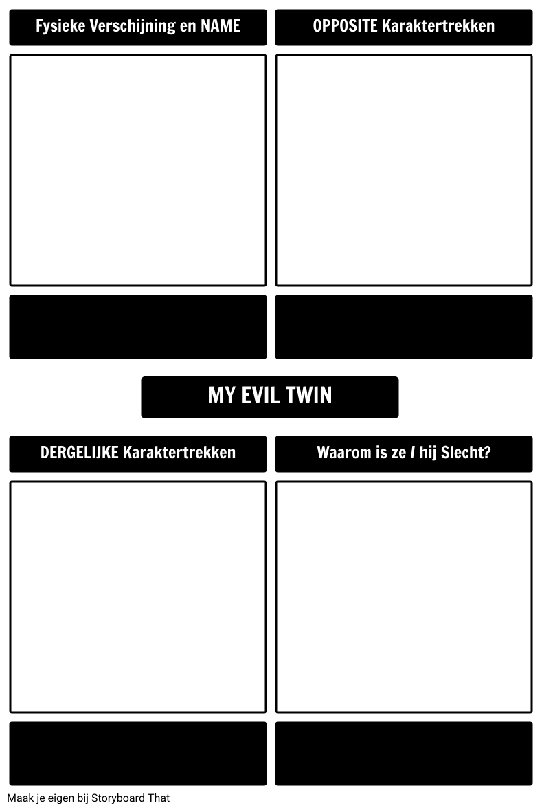 My Evil Twin Doppelganger Activity Template