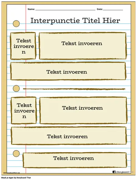 Interpunctie Werkbladen | StoryboardThat