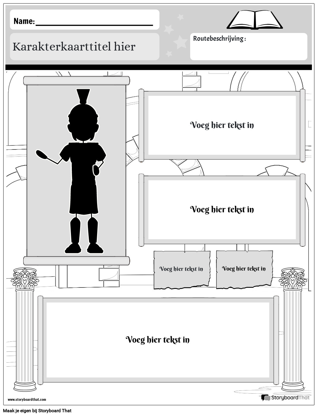 Nieuwe Create Page Character Map Template 1 (zwart-wit)