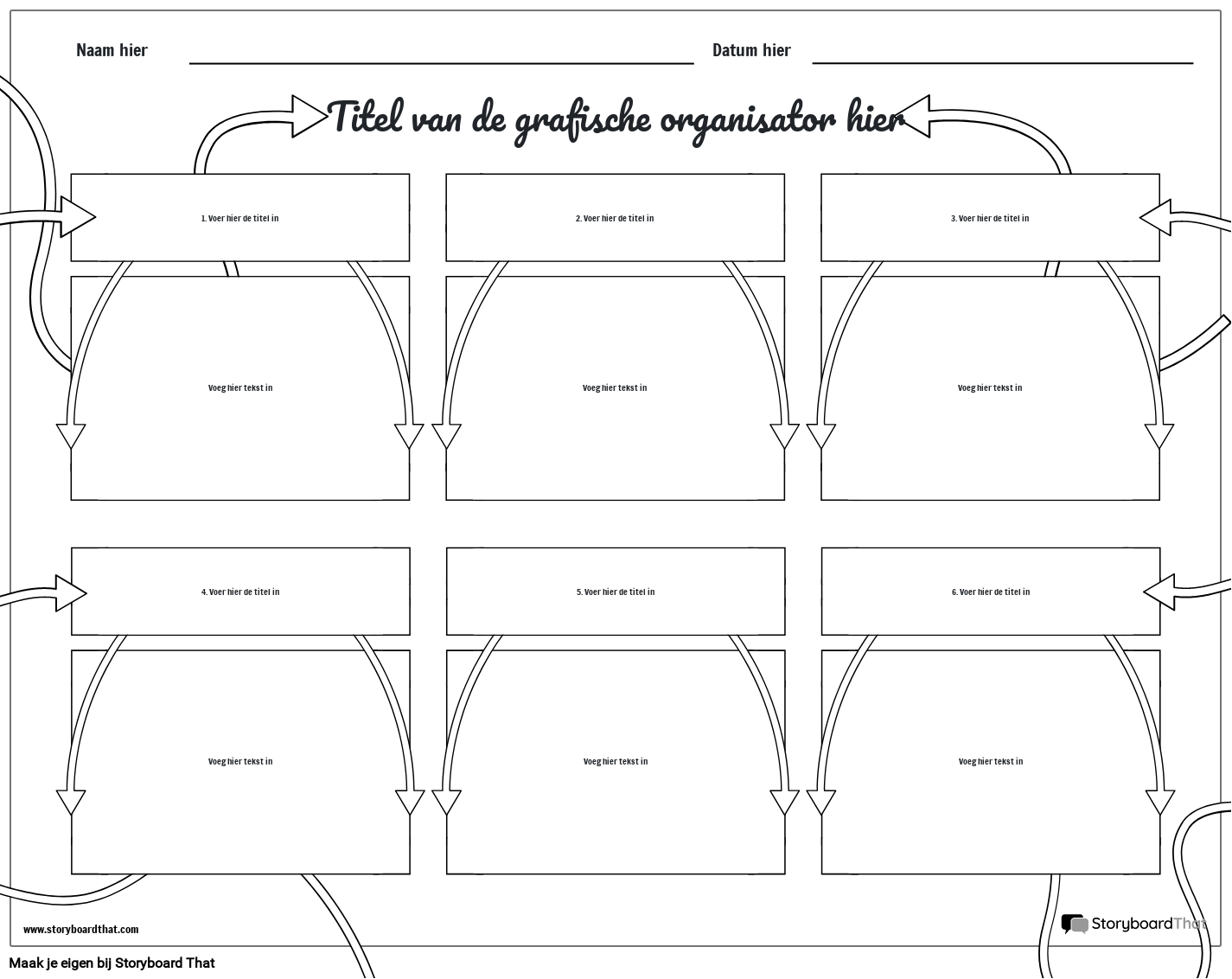 Nieuwe Create Page General Graphic Organizer 2 (zwart-wit)