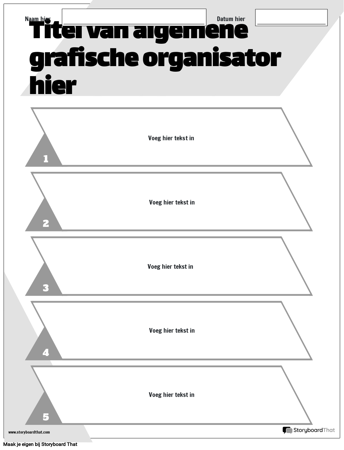 Nieuwe Create Page General Graphic Organizer 5 (zwart-wit)