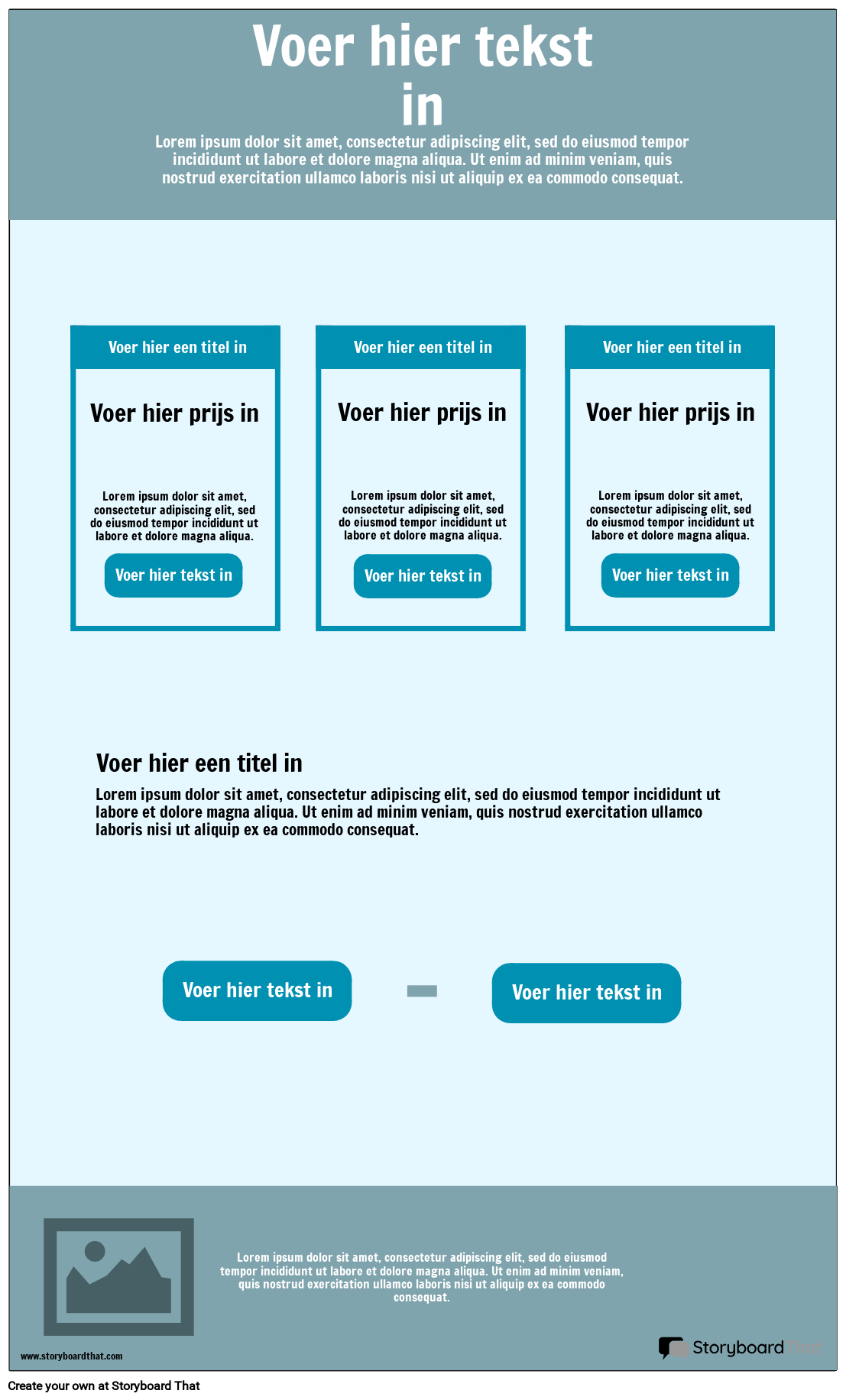 Prijspagina - draadframe 3