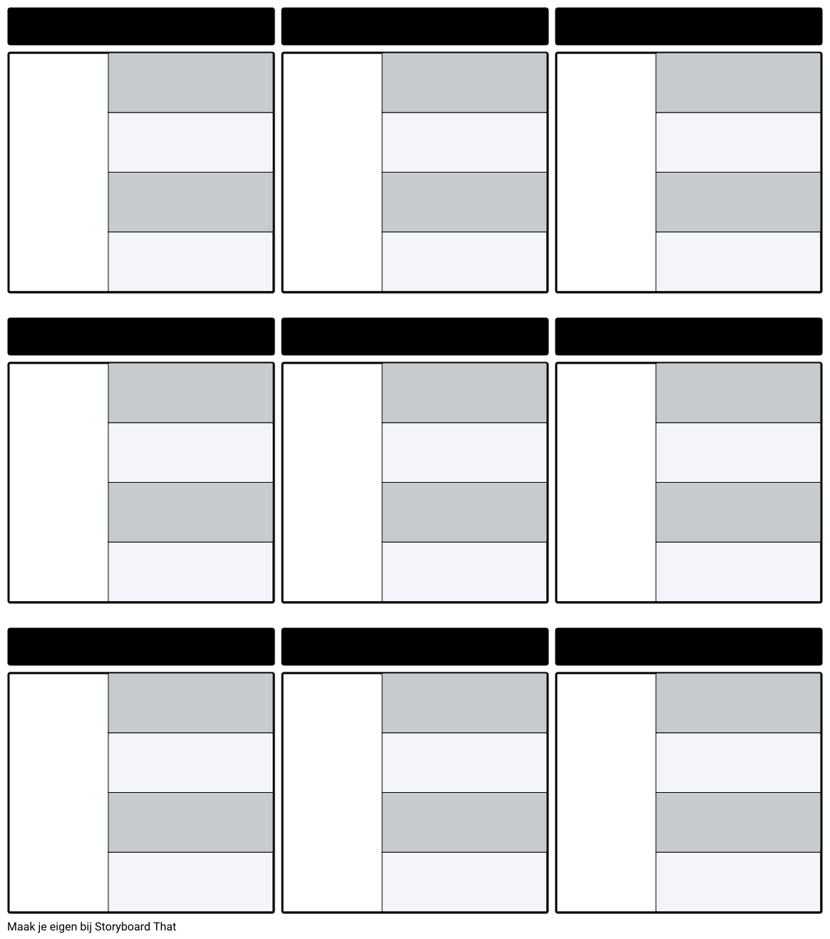 Tekens Template Blank Storyboard by nlexamples