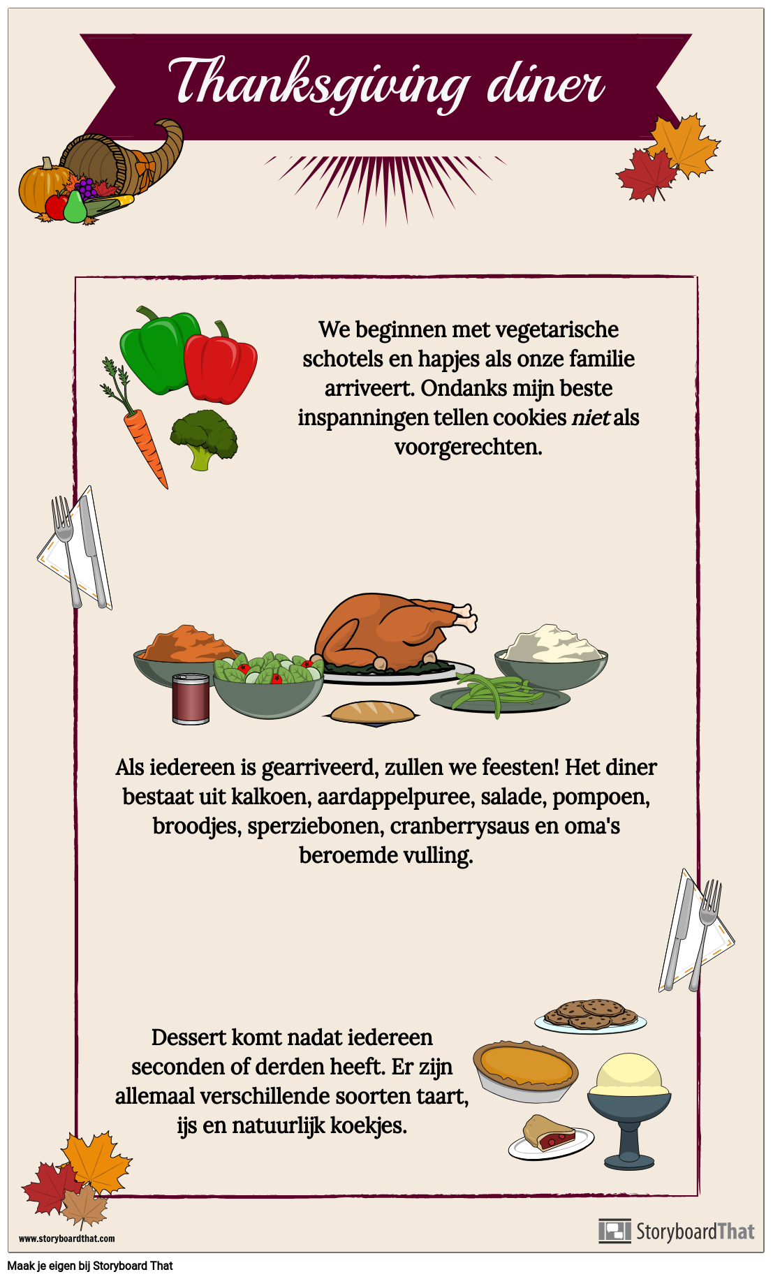 Thanksgiving-menu