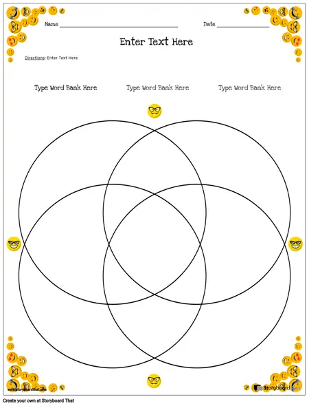 Venn-diagram Werkblad 9