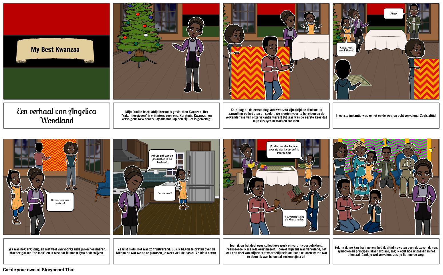Winter Holiday Kwanzaa Storyboard Por Nl examples