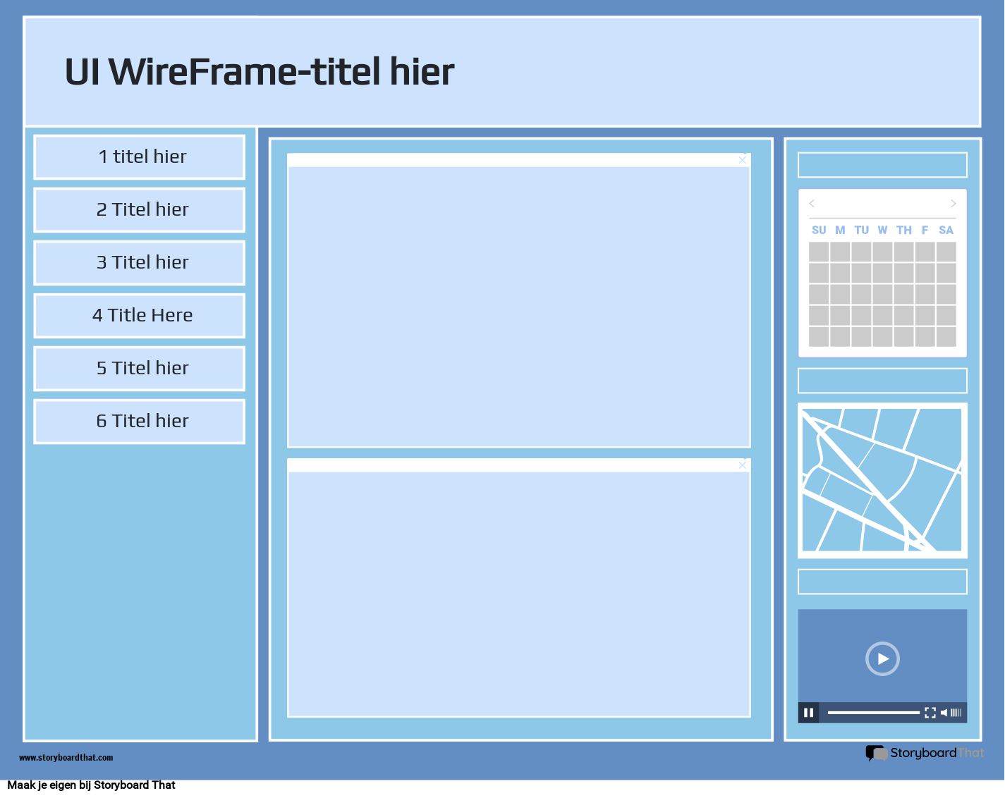 WireFrame-sjabloon Voor Zakelijke Gebruikersinterface 1