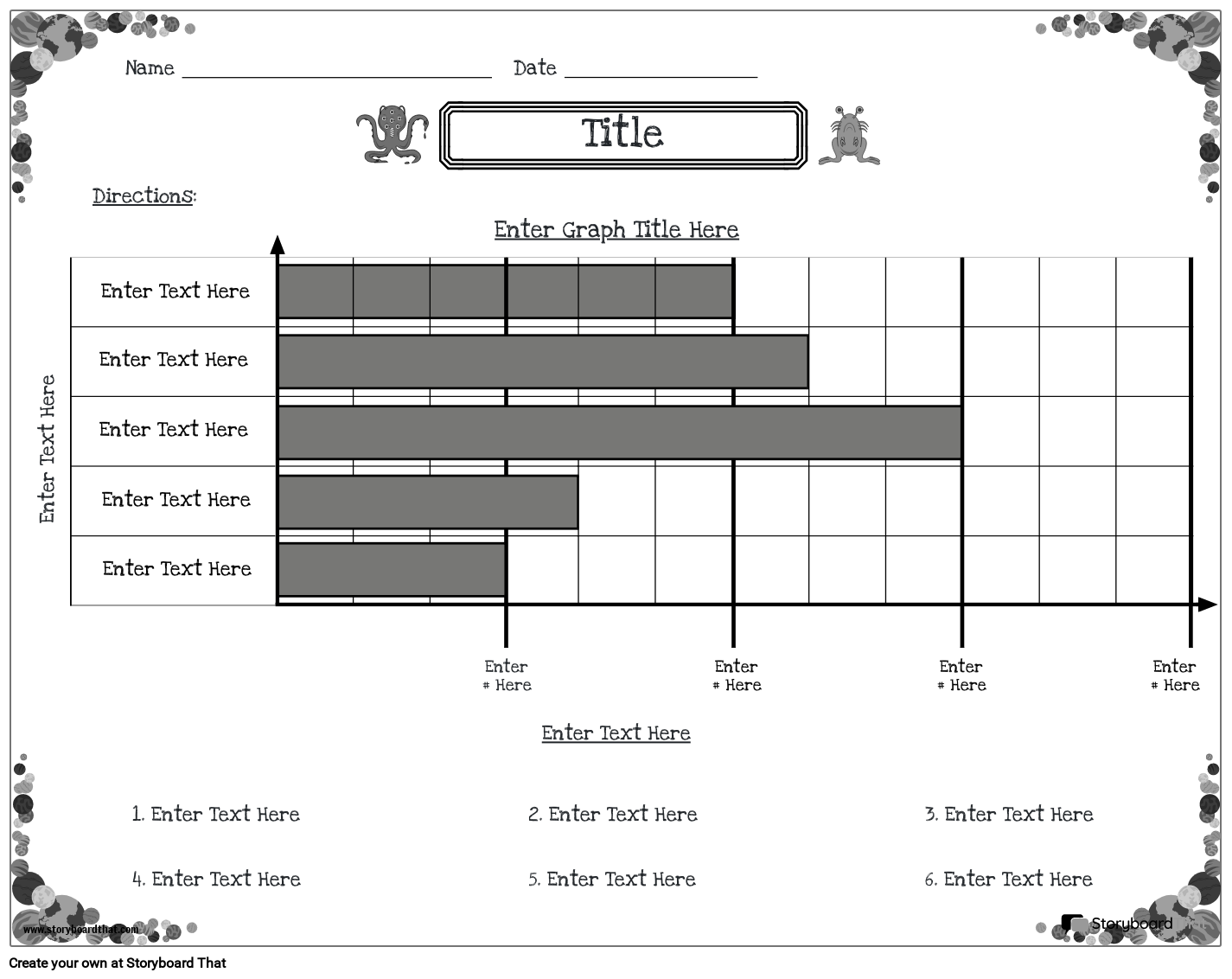 Bar Graph Landscape BW 2