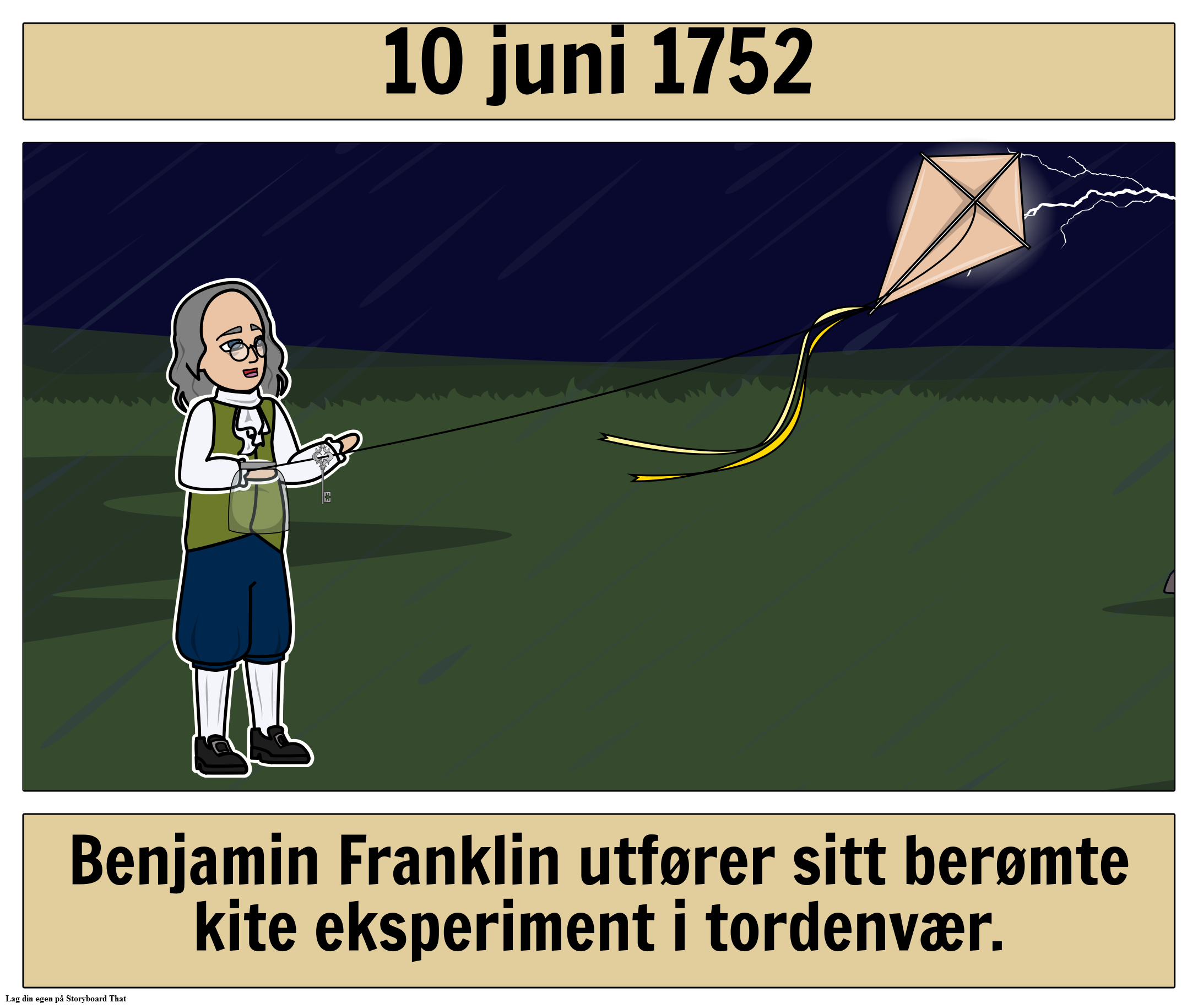 Benjamin Franklin Fluer Kite