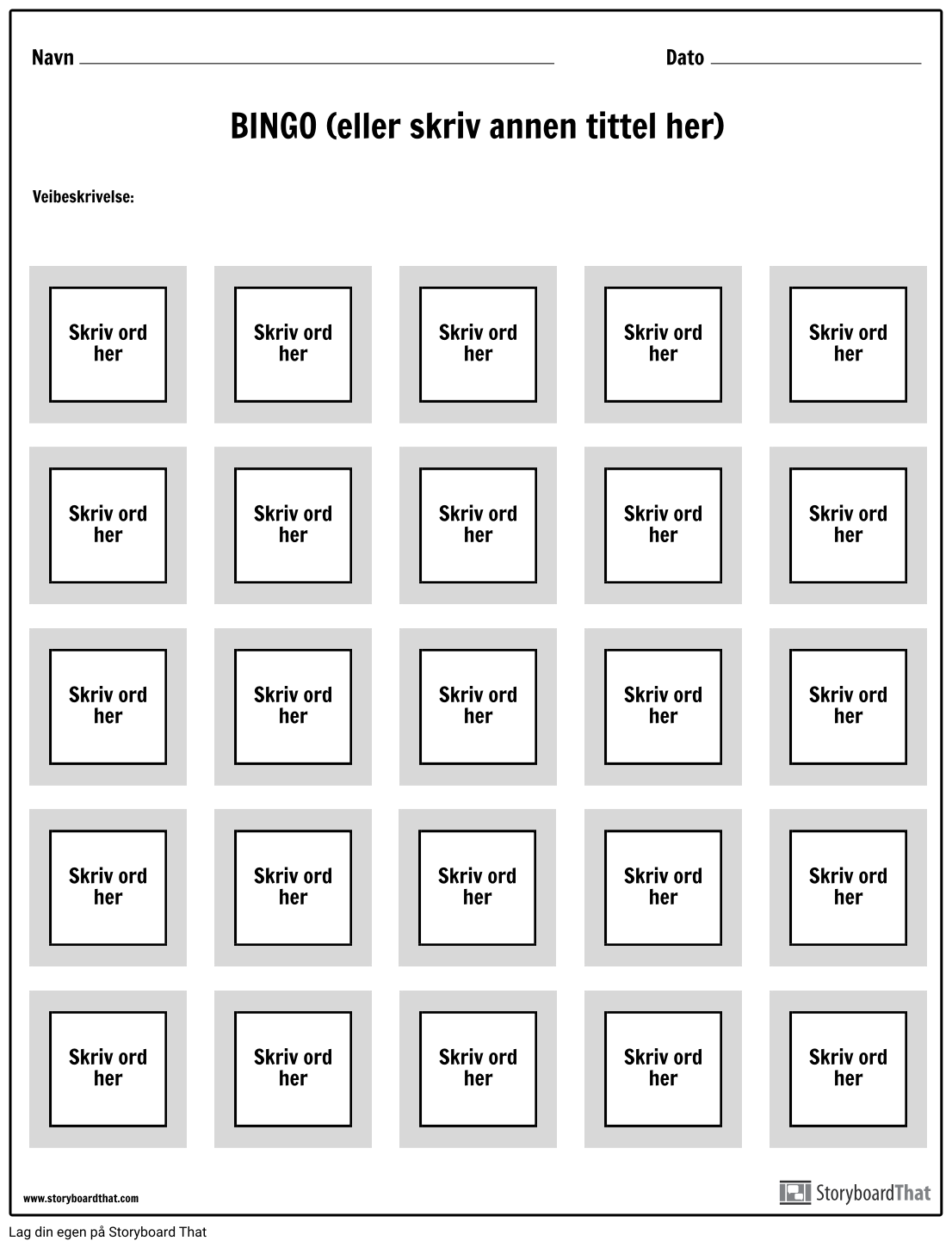Bingo Storyboard By No examples