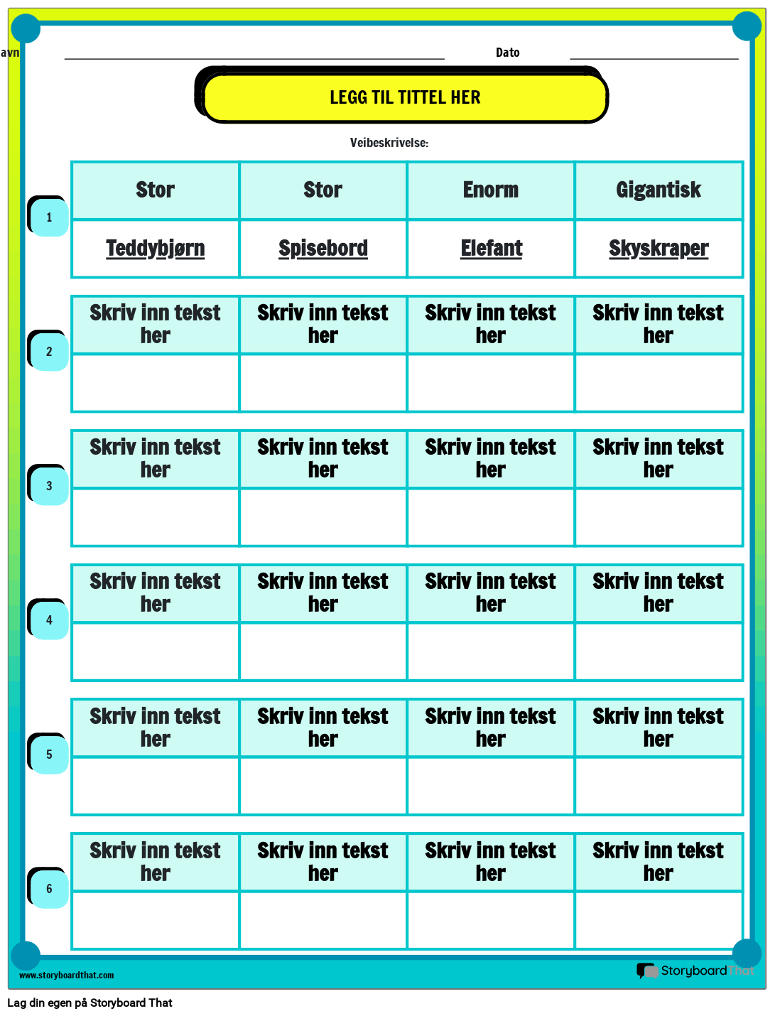 Hunt the Object - Shades of Meaning Worksheet