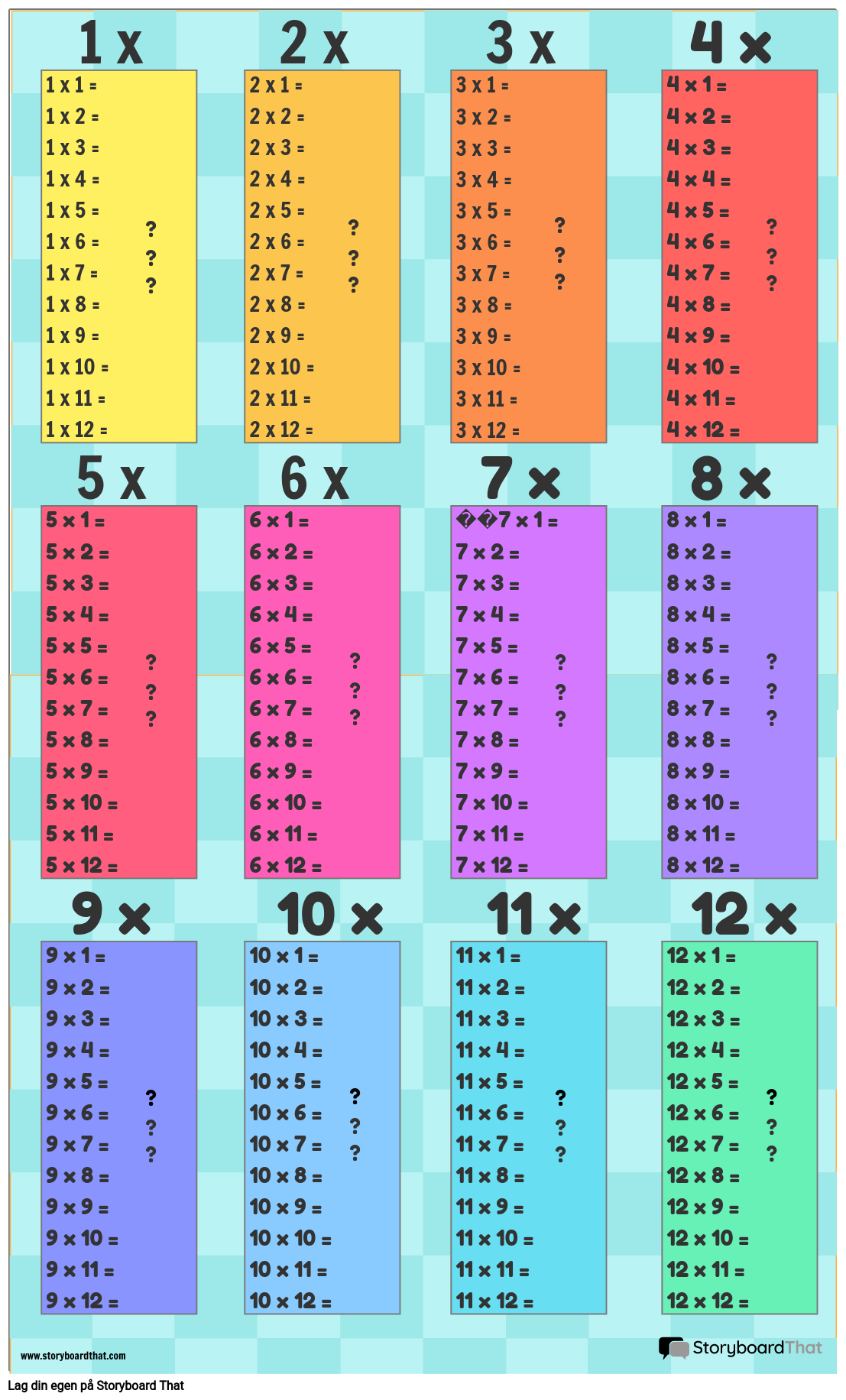 multiplikasjonstabellmal-1-storyboard-by-no-examples