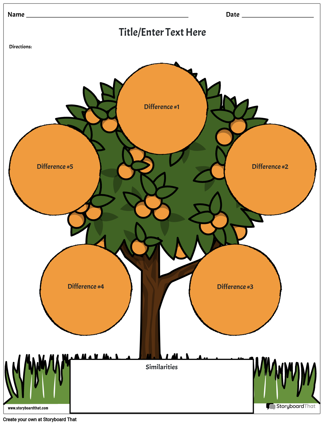 Sammenlign Contrast Worksheet 3 Storyboard por noexamples