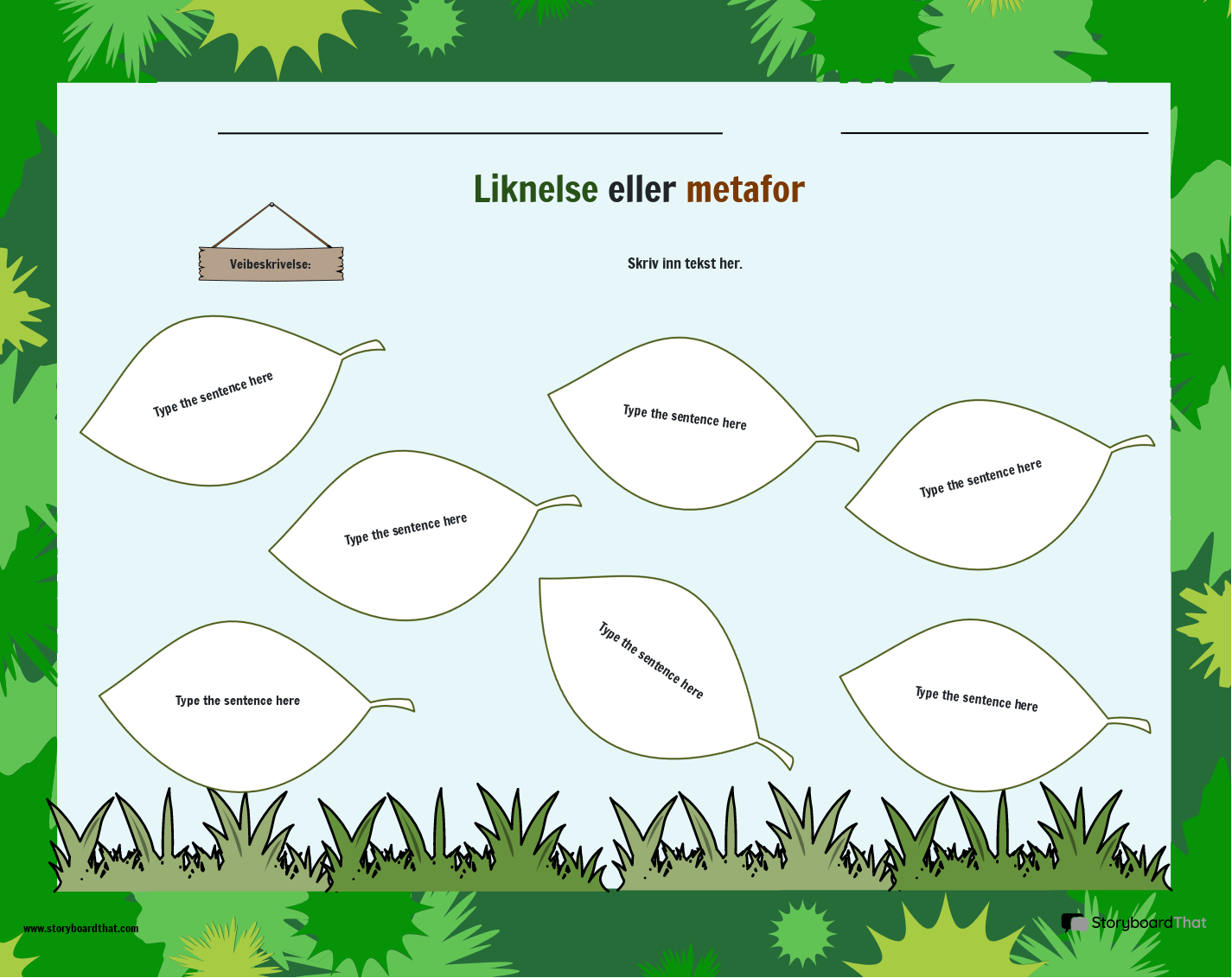Simile and Metafor Garden Themed Activity
