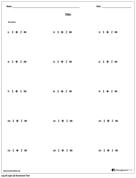 Tillegg - Enkeltnummer - Versjon 1