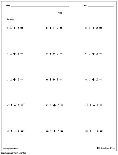 Tillegg - Enkeltnummer - Versjon 1