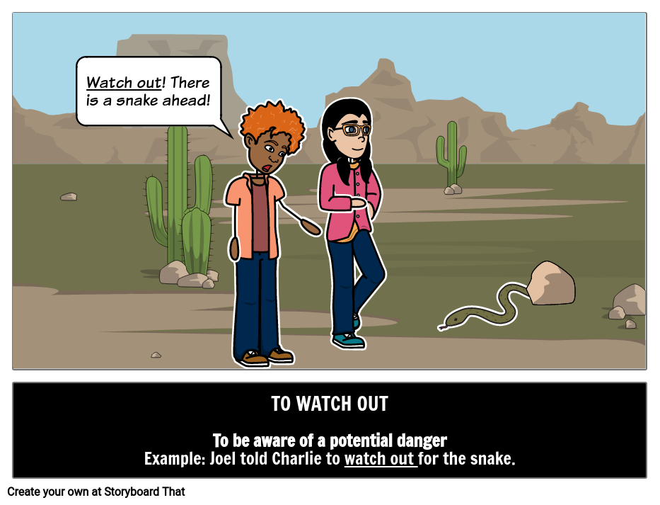 ENL Visual Vocabulary | Guide to Phrasal Verbs: To Watch Out