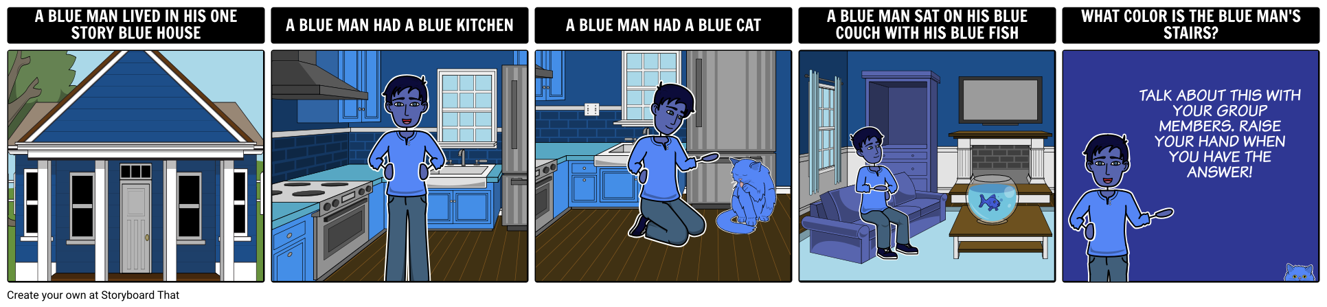 Blue Man Riddle