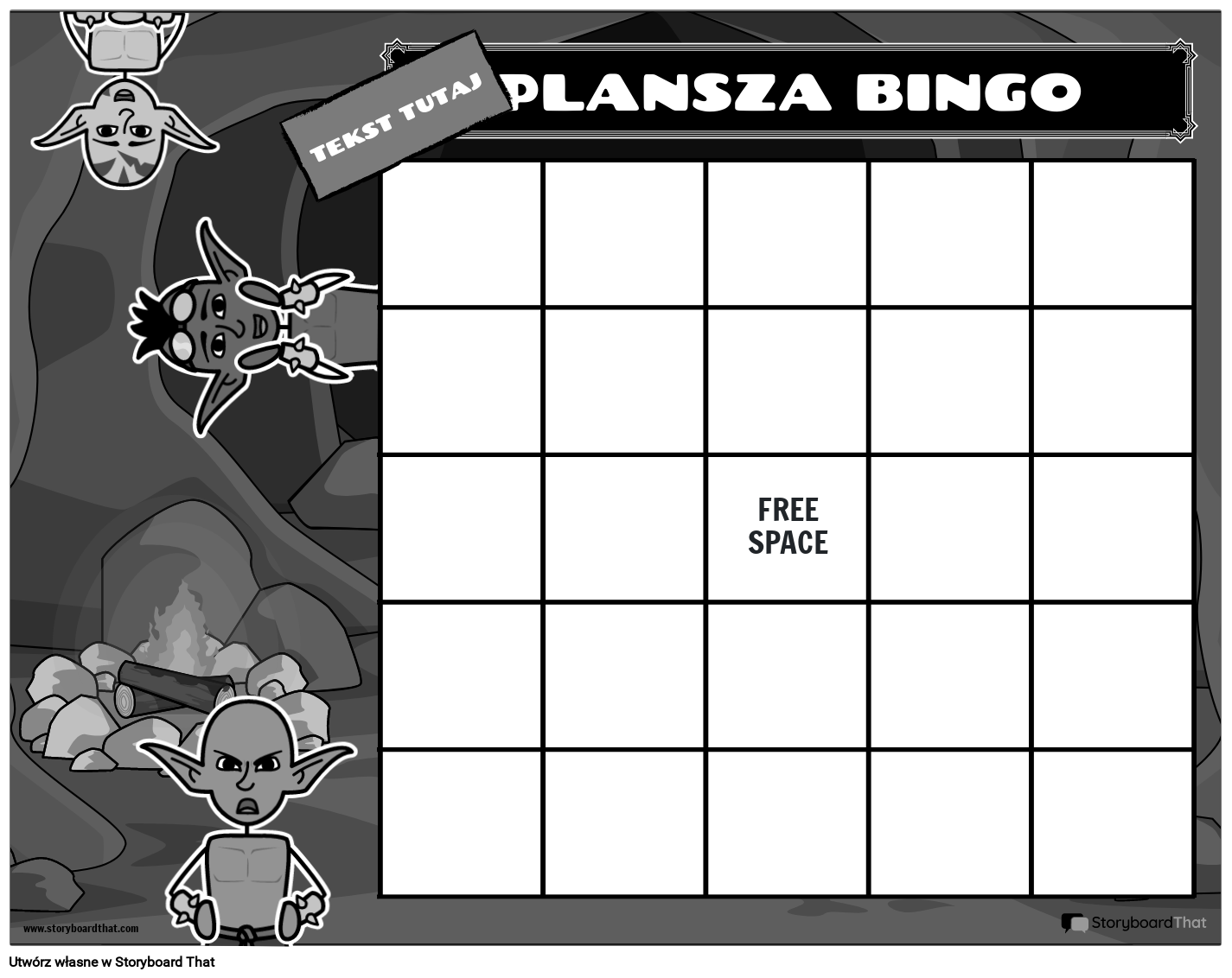 Bingo Board 5 BW