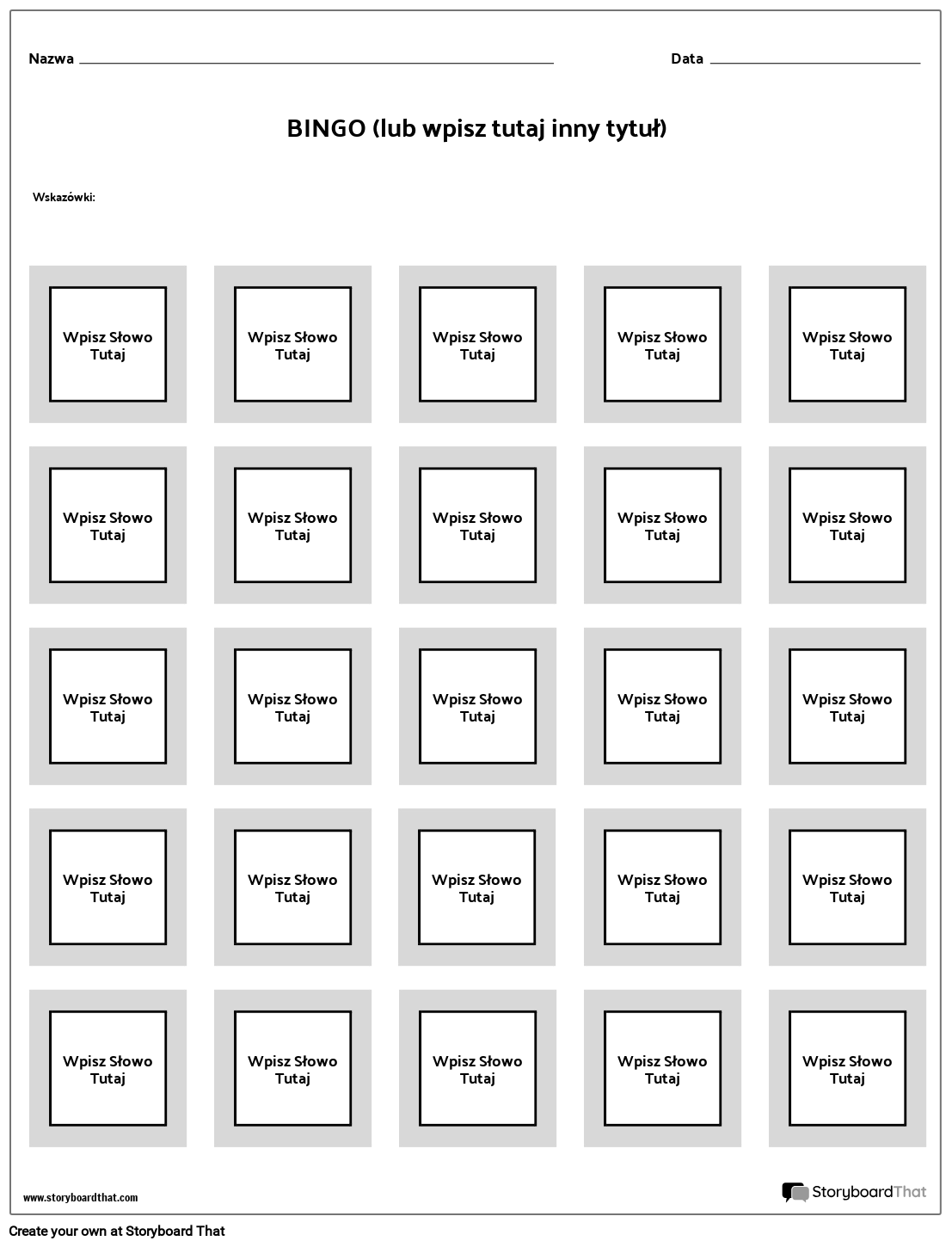 Bingo Storyboard By Pl examples