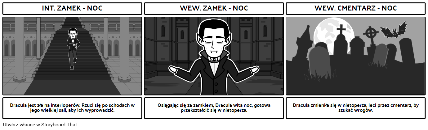 Dracula Scene Storyboard