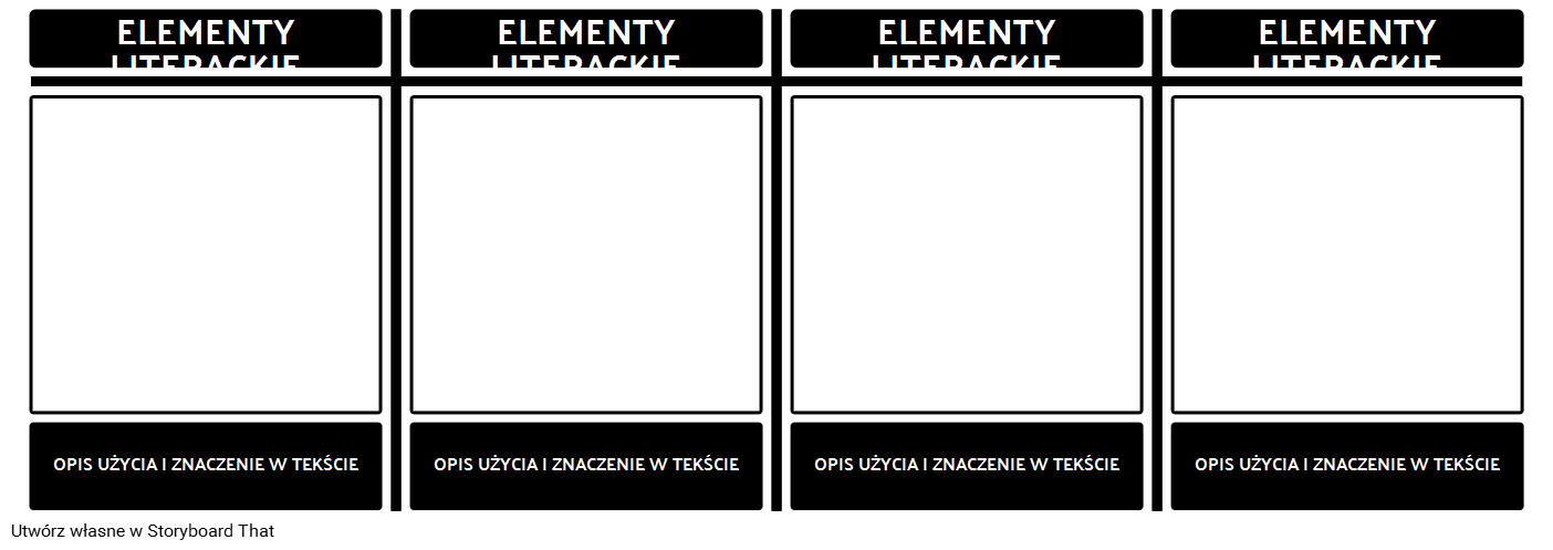 Elementy Literackie T-Chart