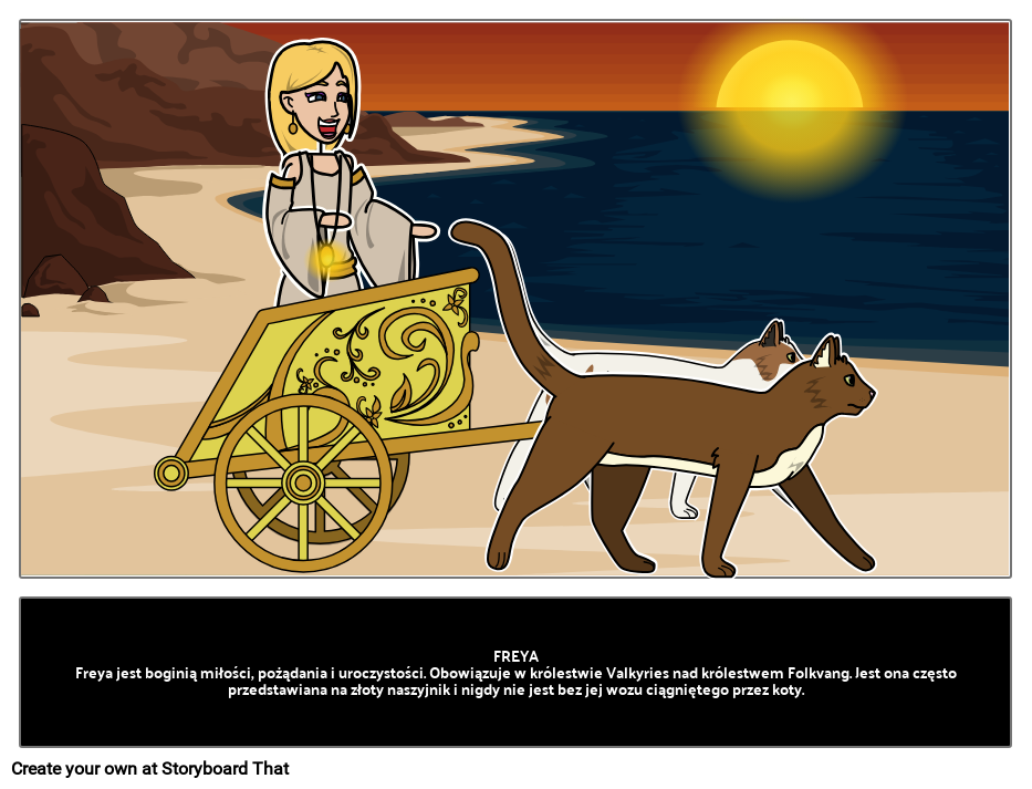Freya Nordycka Bogini Mi o ci StoryboardThat Freya Nordycka Bogini Mi o ci StoryboardThat