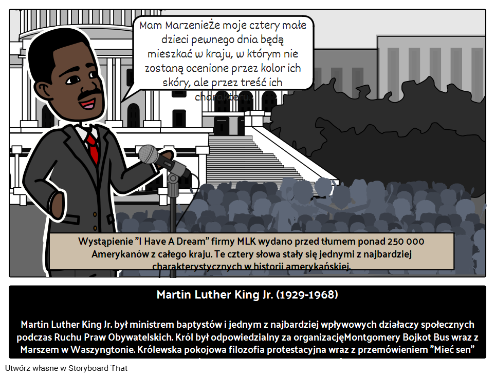 Lider ds. Praw Obywatelskich dr Martin Luther King, Jr. 