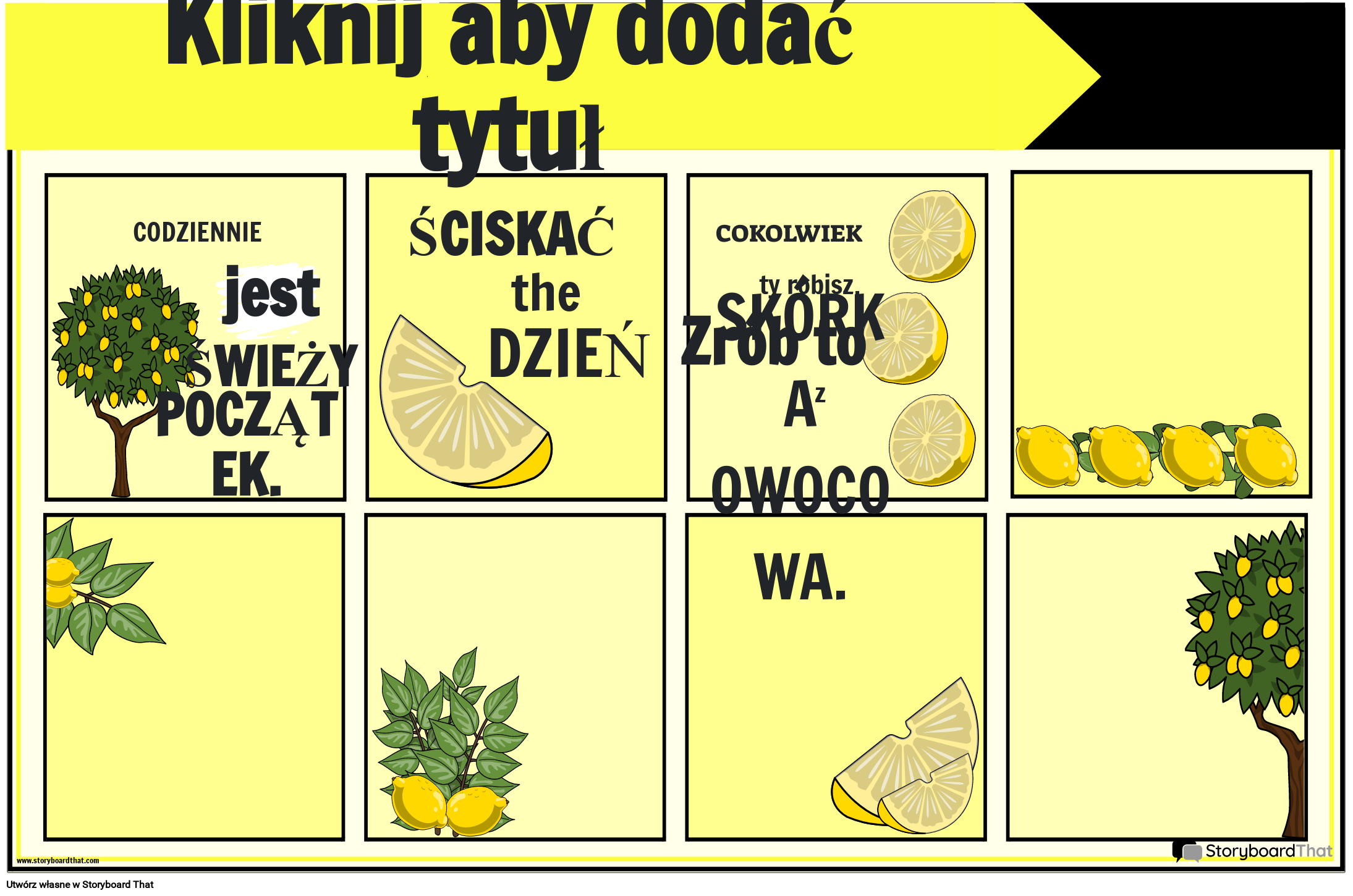 Motyw Żółtej Cytryny - Plakat Motywacyjny do Klasy