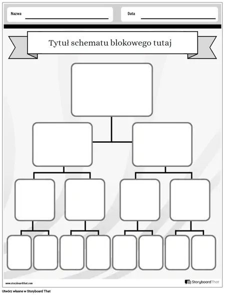Nowy szablon schematu blokowego tworzenia strony 1 (czarno-biały)