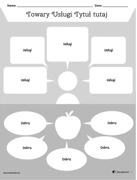 Nowy szablon strony tworzenia towarów i usług 4 (czarno-biały)
