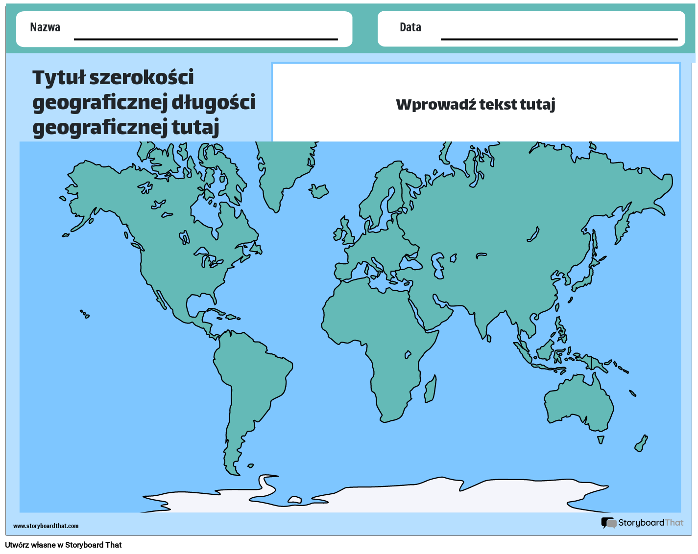 Nowy Szablon Szerokości i Długości Geograficznej Strony Utwórz 1
