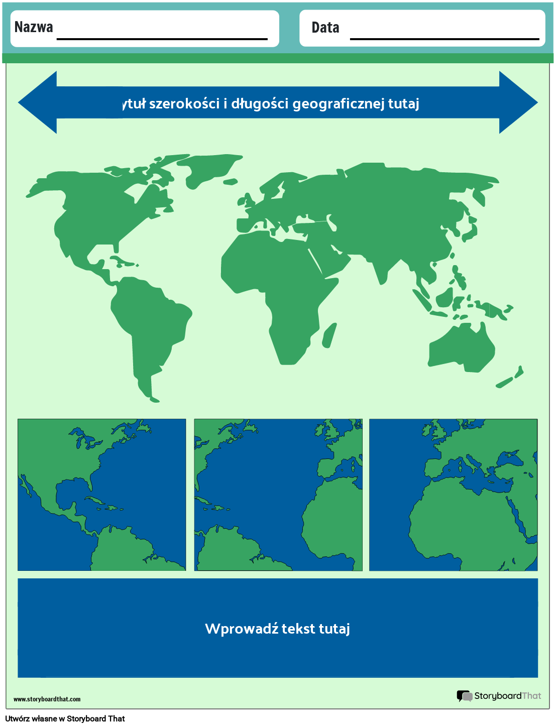 Nowy Szablon Szerokości i Długości Geograficznej Strony Utwórz 4