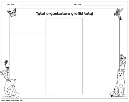 Nowy Utwórz stronę Ogólny organizer graficzny 3 (czarno-biały)
