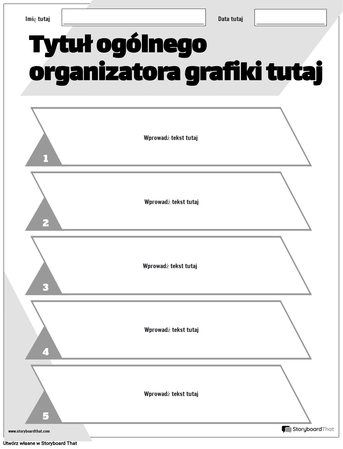 Nowy Utwórz stronę Ogólny organizer grafiki 5 (czarno-biały)