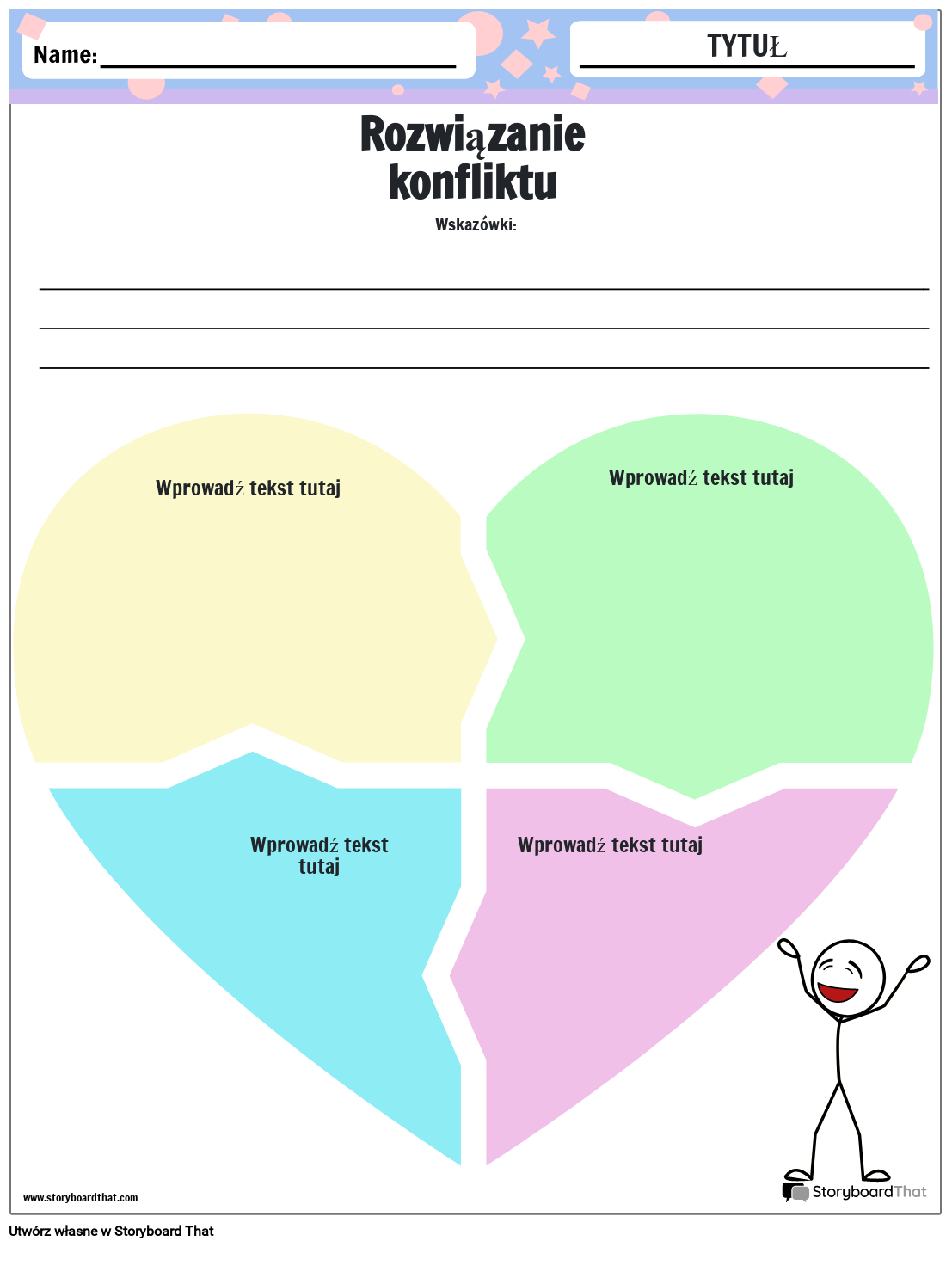 Rozwi zywanie Konflikt w W Klasie Storyboard By Pl examples