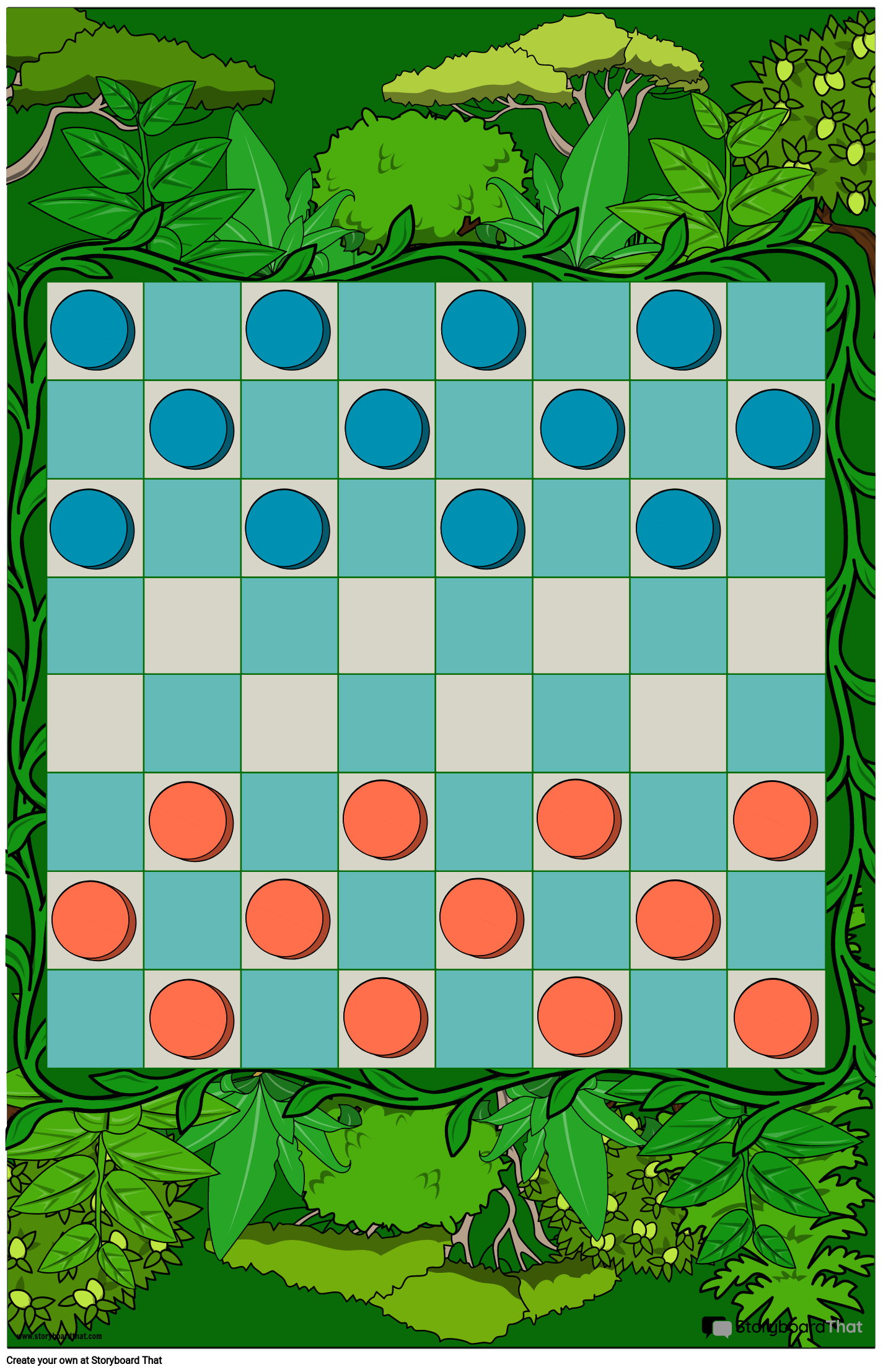 Checkers Board Game Template