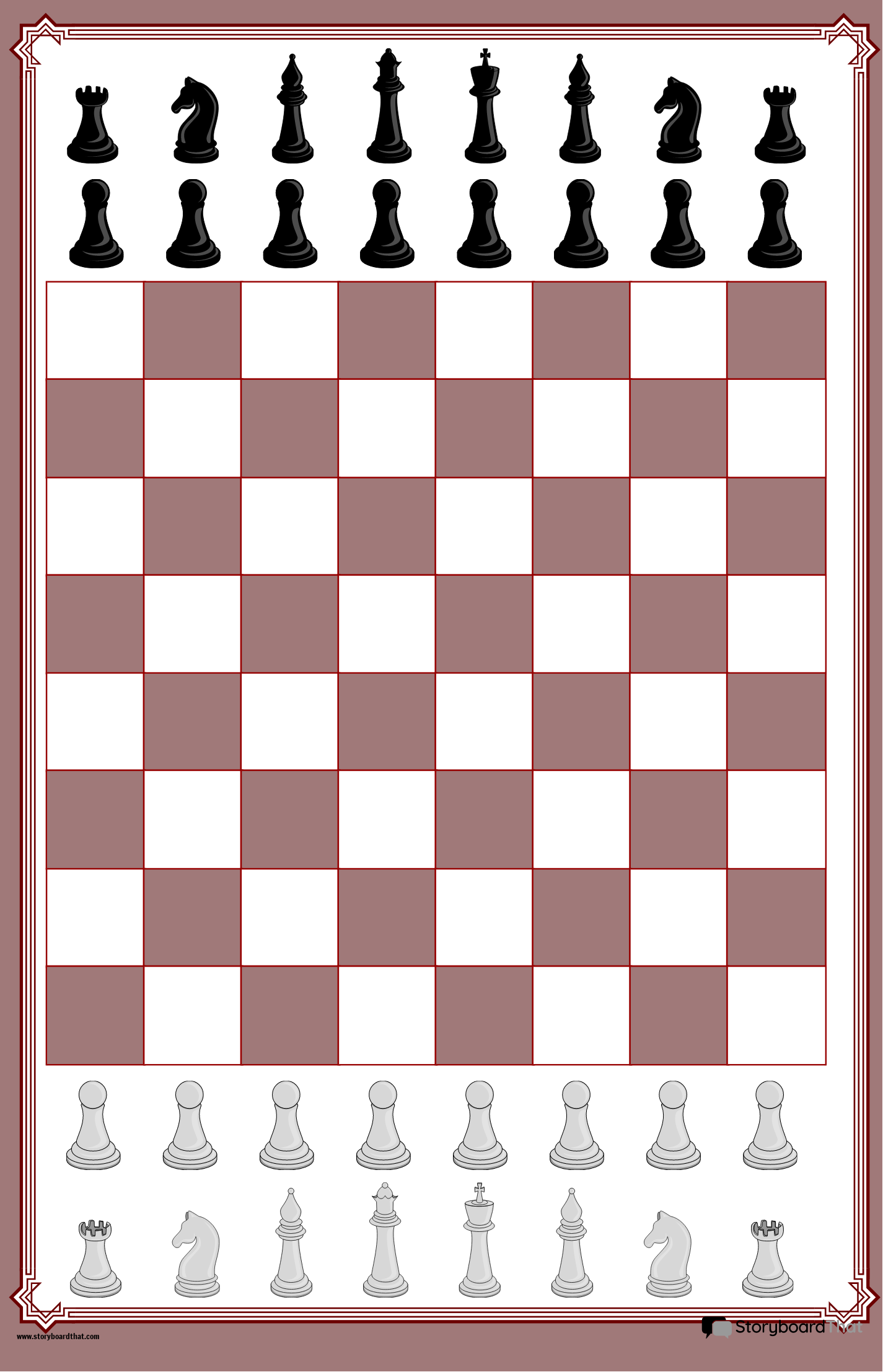 Chess Game Board Template
