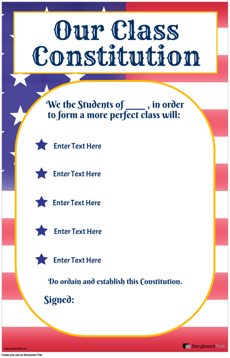 Class Constitution Posters | Classroom Community