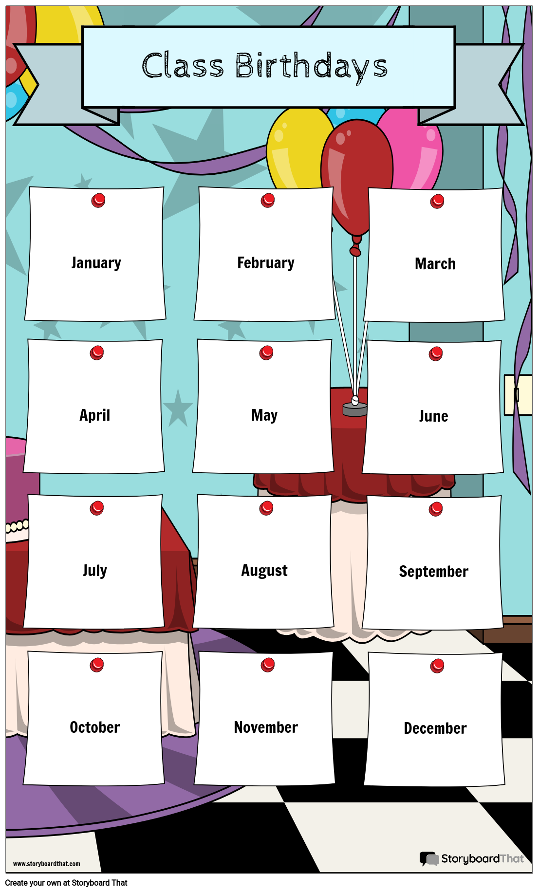 Classroom Birthday Calendar