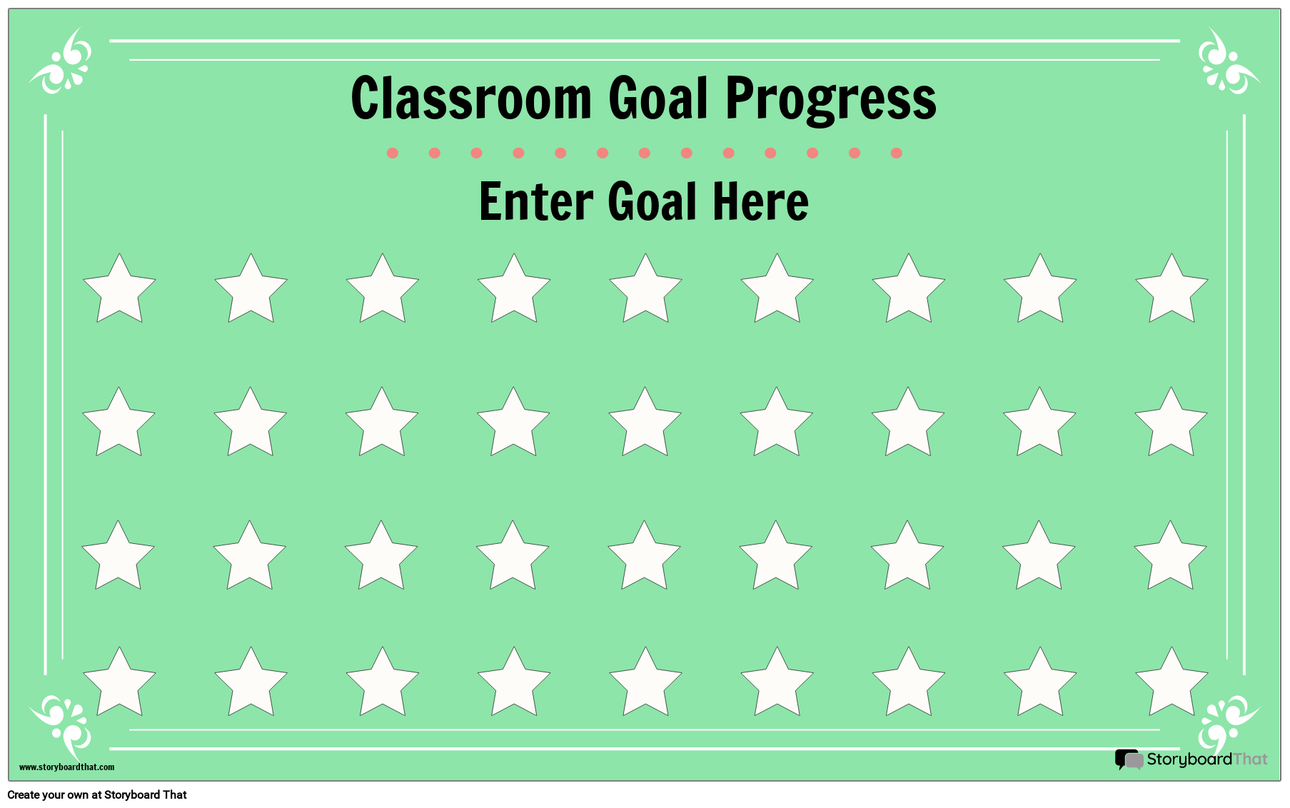 Classroom Goal Display Poster