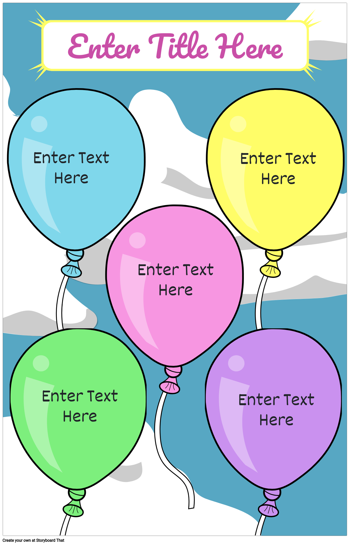 Balloon-Themed Classroom Rules Poster