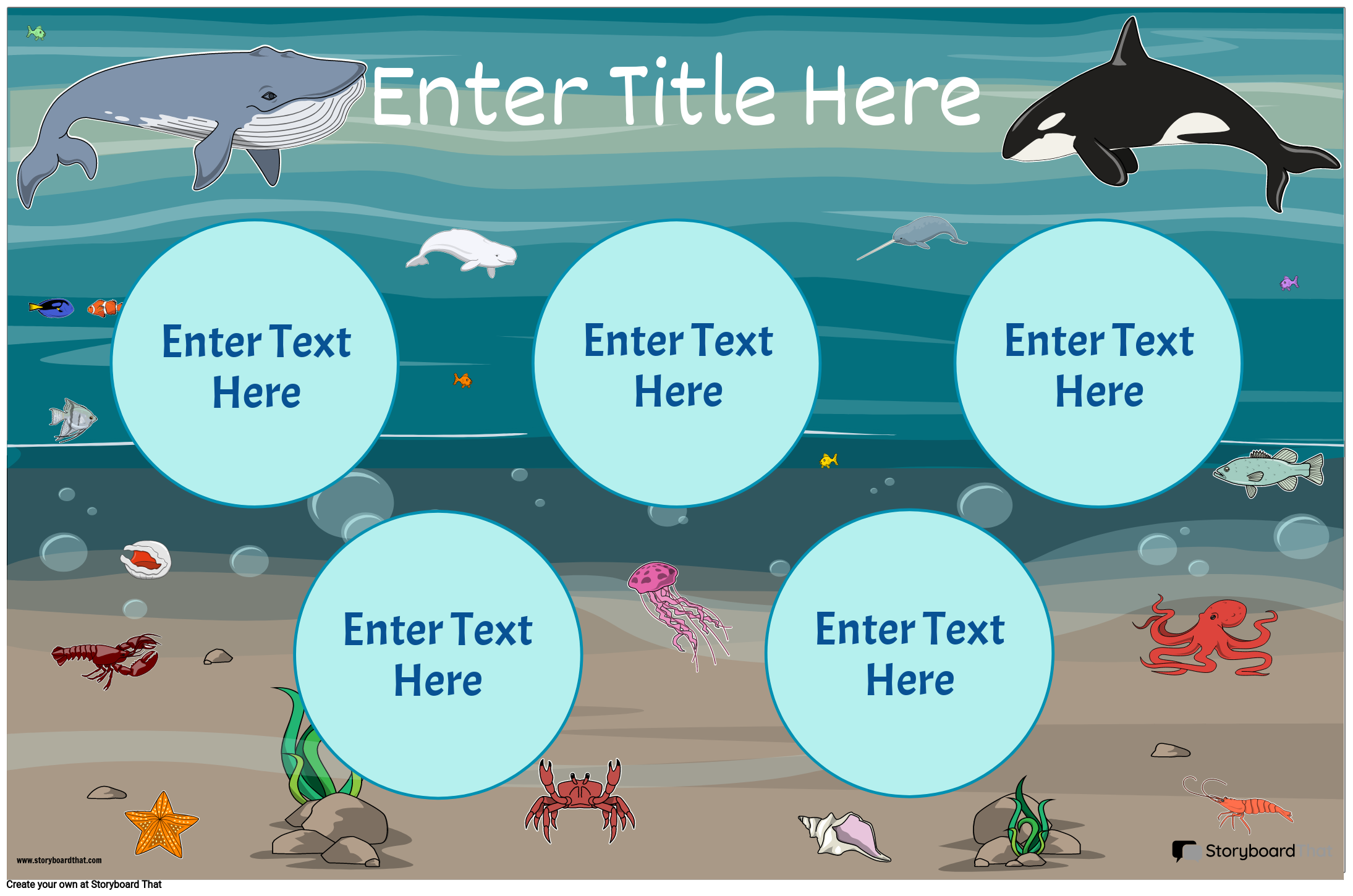 Ocean-Themed Classroom Decoration Poster