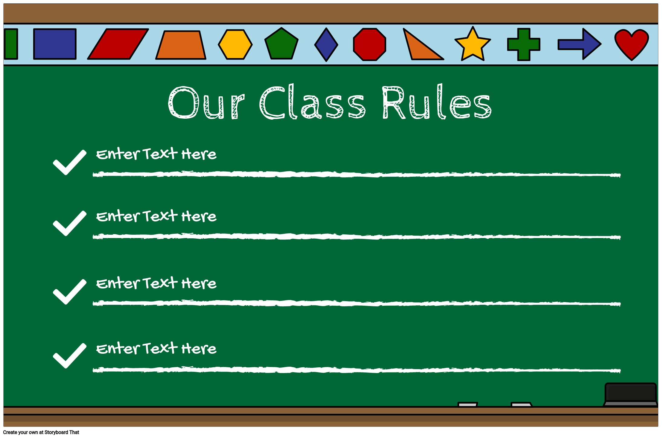 Classroom Rules 22 Storyboard By Poster templates