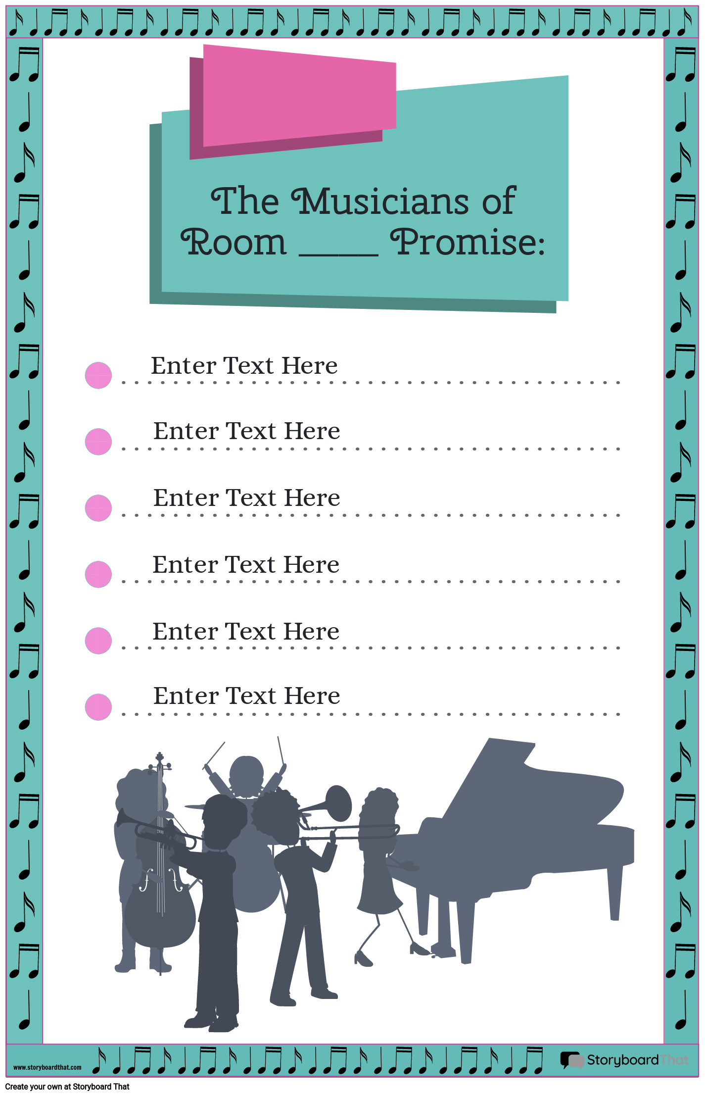 Music Room Rules Poster Activity