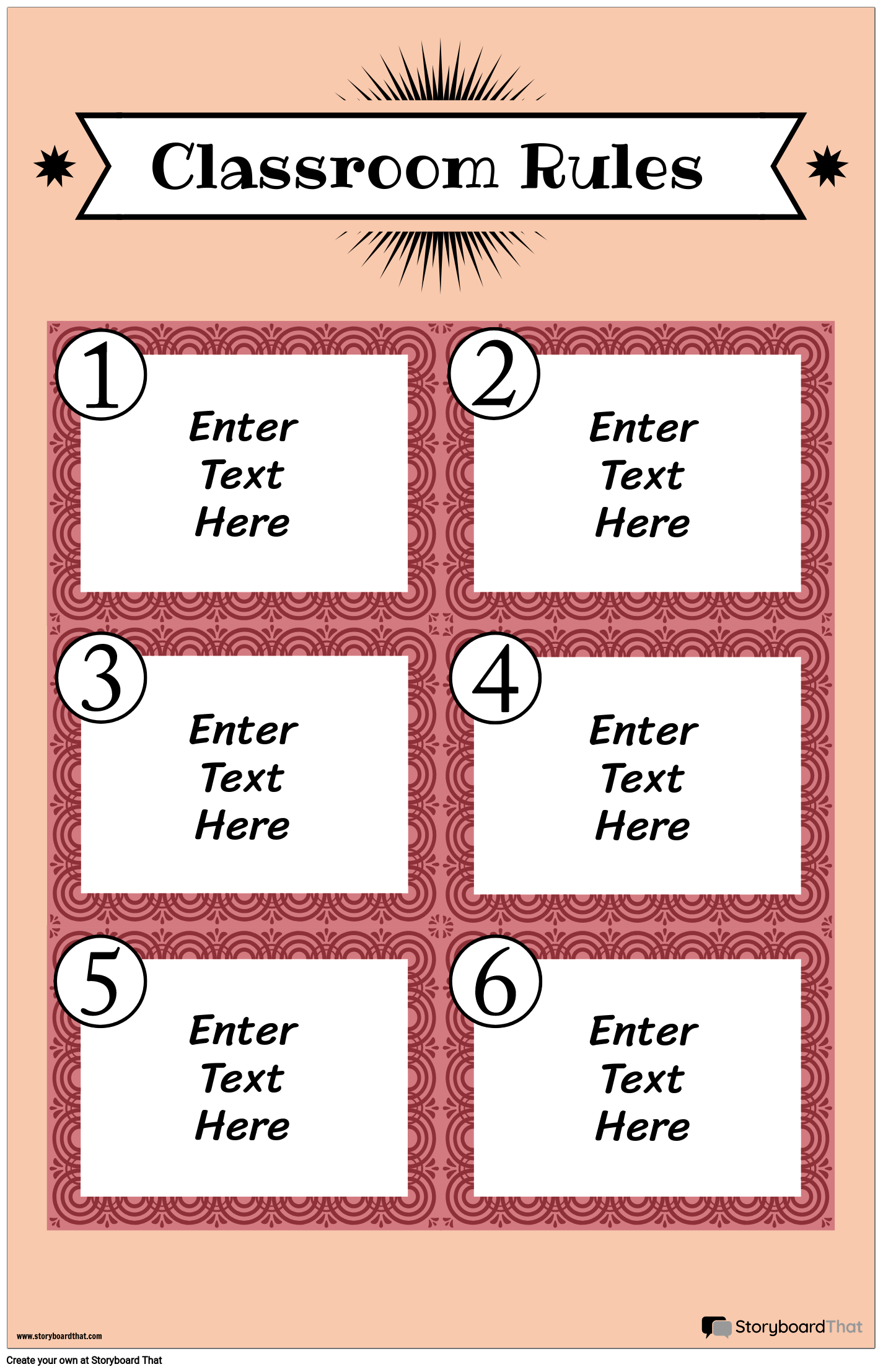 Free Classroom Rules Poster with Borders