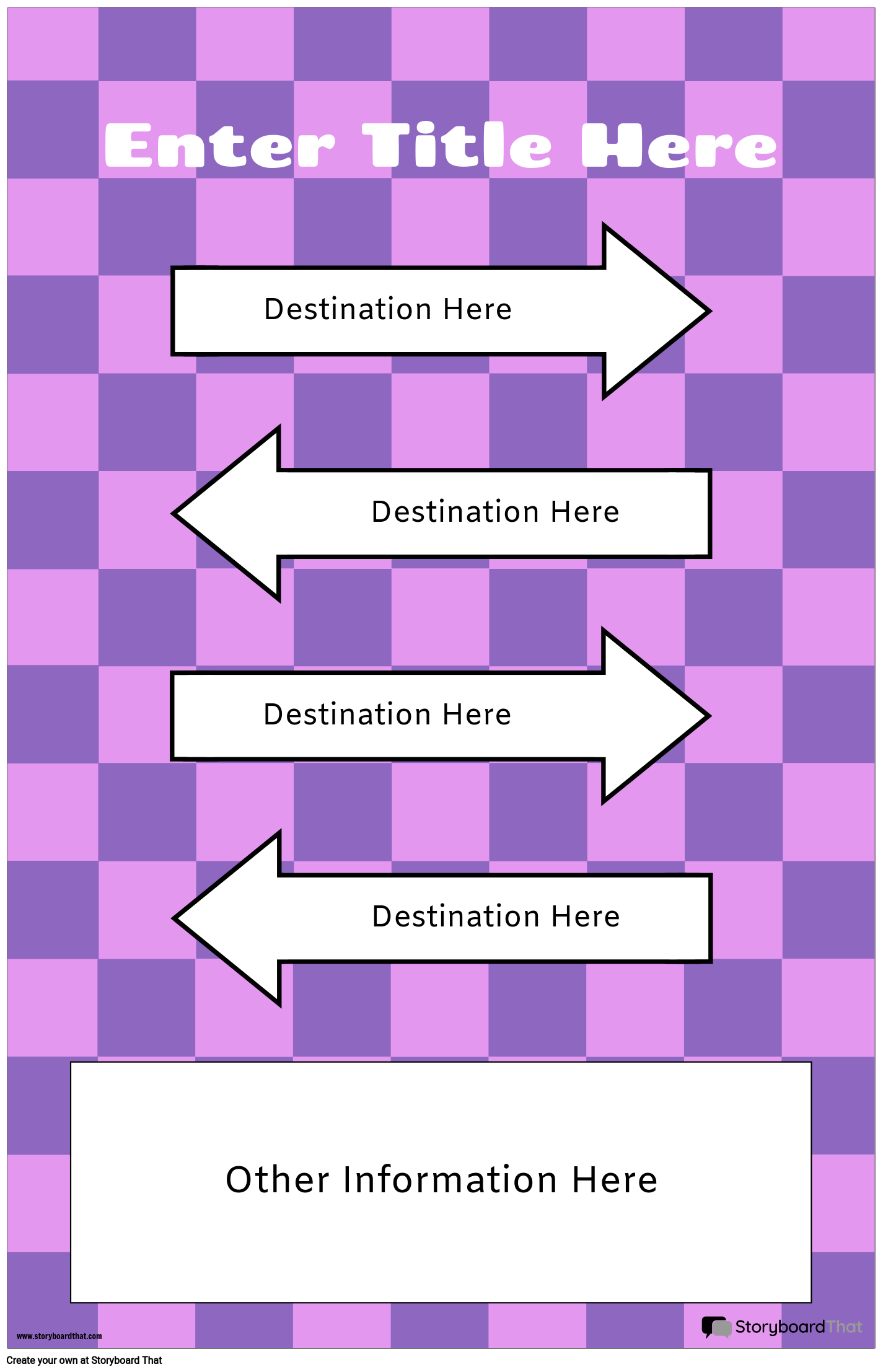 Directional Poster with Arrows
